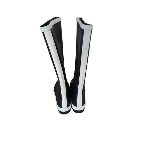 Cole Haan Womens Black Patent Leather Waterproof Tall Rain Boots Size 6 - Picture 3 of 10